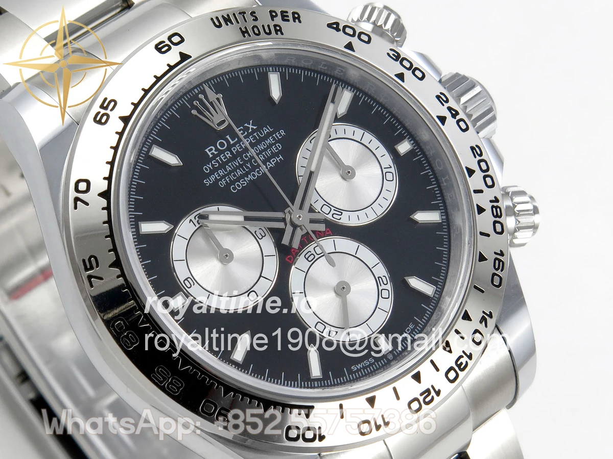 Rolex Daytona 126509 BTF Black/Silver Stick Dial on SS Braclet DD4131 (Weighted) 220g - Image 4