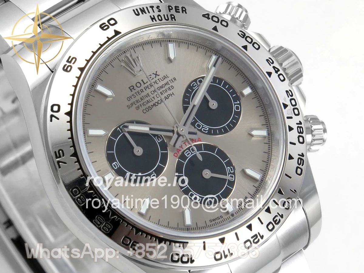 Rolex Daytona 126509 BTF Gray/Black Dial on SS Braclet DD4131 (Weighted) 220g - Image 4