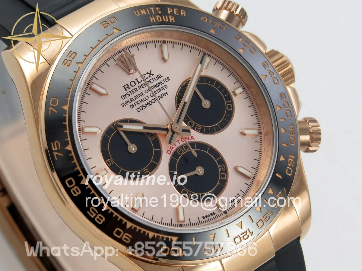 Rolex Daytona 126515 QF RG/Black Dial on Oysterflex Strap JH4131 V18 (Free Sprung) Weighted 157g - Image 4