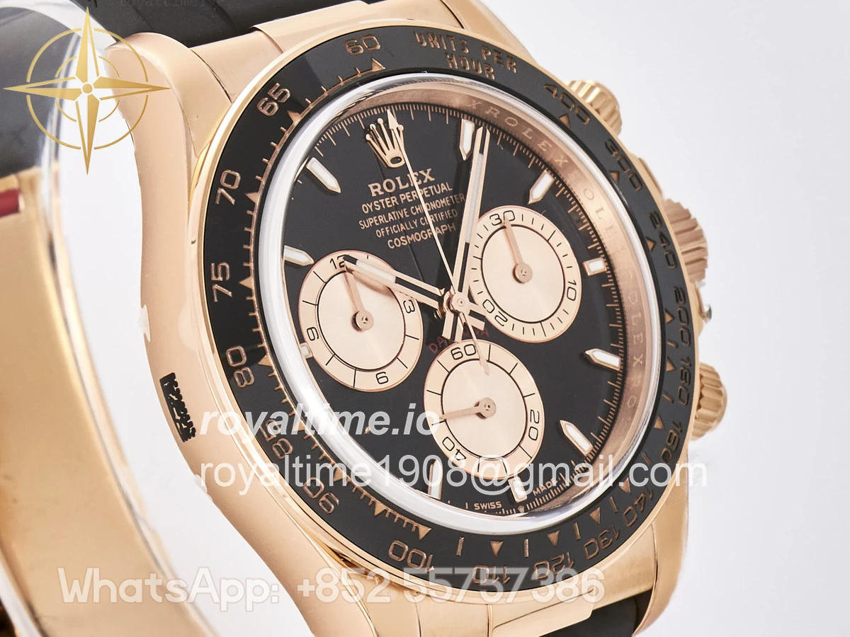 Rolex Daytona 126515 TMF Black/RG Stick Dial on Oysterflex Strap DD4131 - Image 4