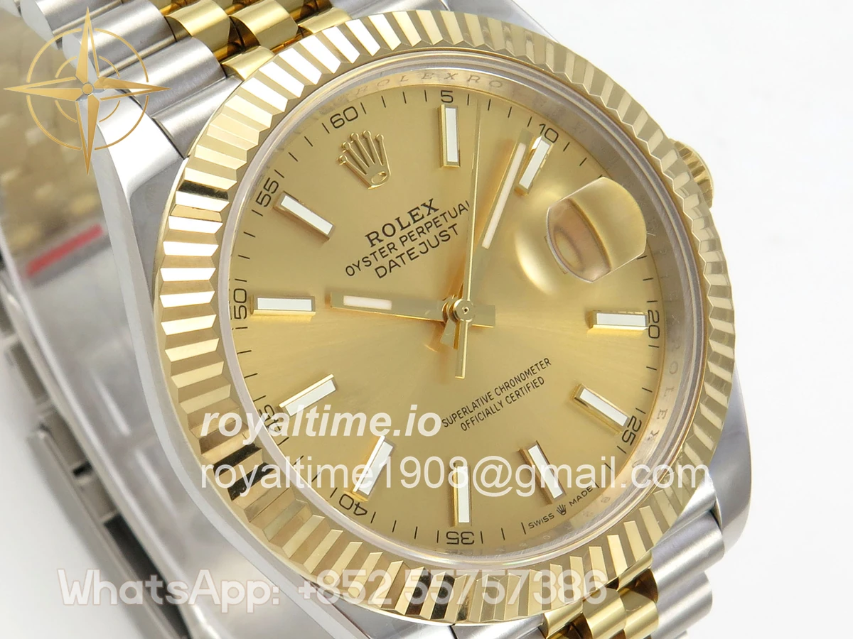 Rolex DateJust 41 126333 QF 904L Steel YG Stick Dial on SS/YG Jubilee Bracelet QF3235 (145g) - Image 4