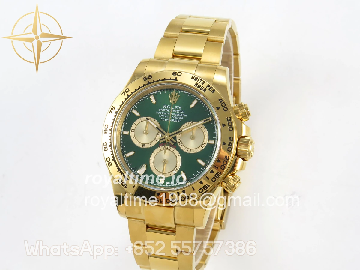 Rolex Daytona 126508 YG Clean Plus Green/YG Dial on Oysterflex Strap DD4131 - Image 4
