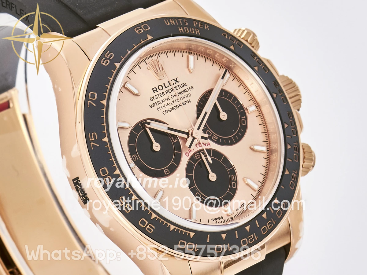 Rolex Daytona 126515 TMF RG/Black Dial on Oysterflex Strap DD4131 - Image 4