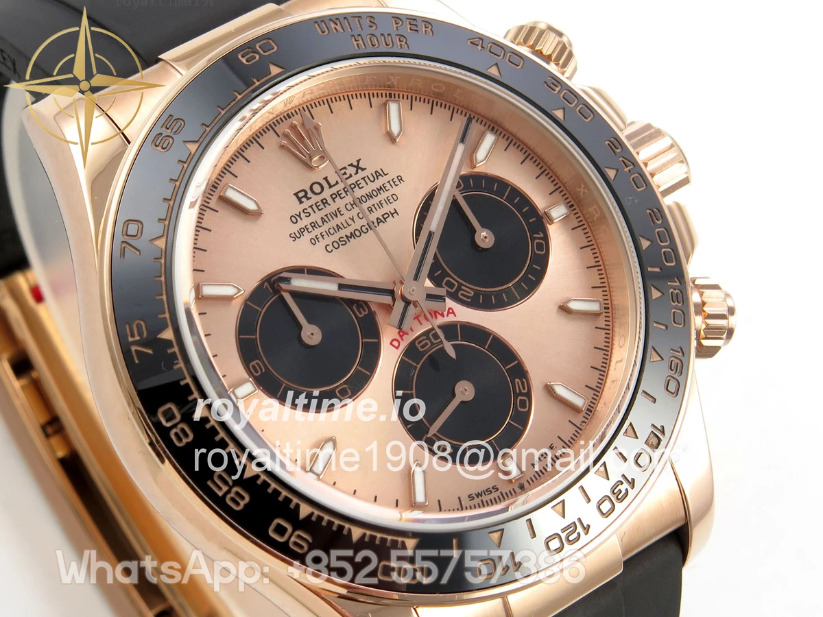 Rolex Daytona 126515 TMF RG/Black Dial on Oysterflex Strap DD4131(162g) - Image 4