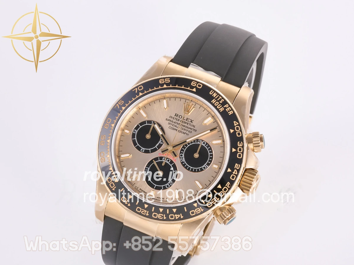 Rolex Daytona 126518 3BF YG/Black Dial Sticks Markers on Oysterflex Strap Weighted 160g - Image 4