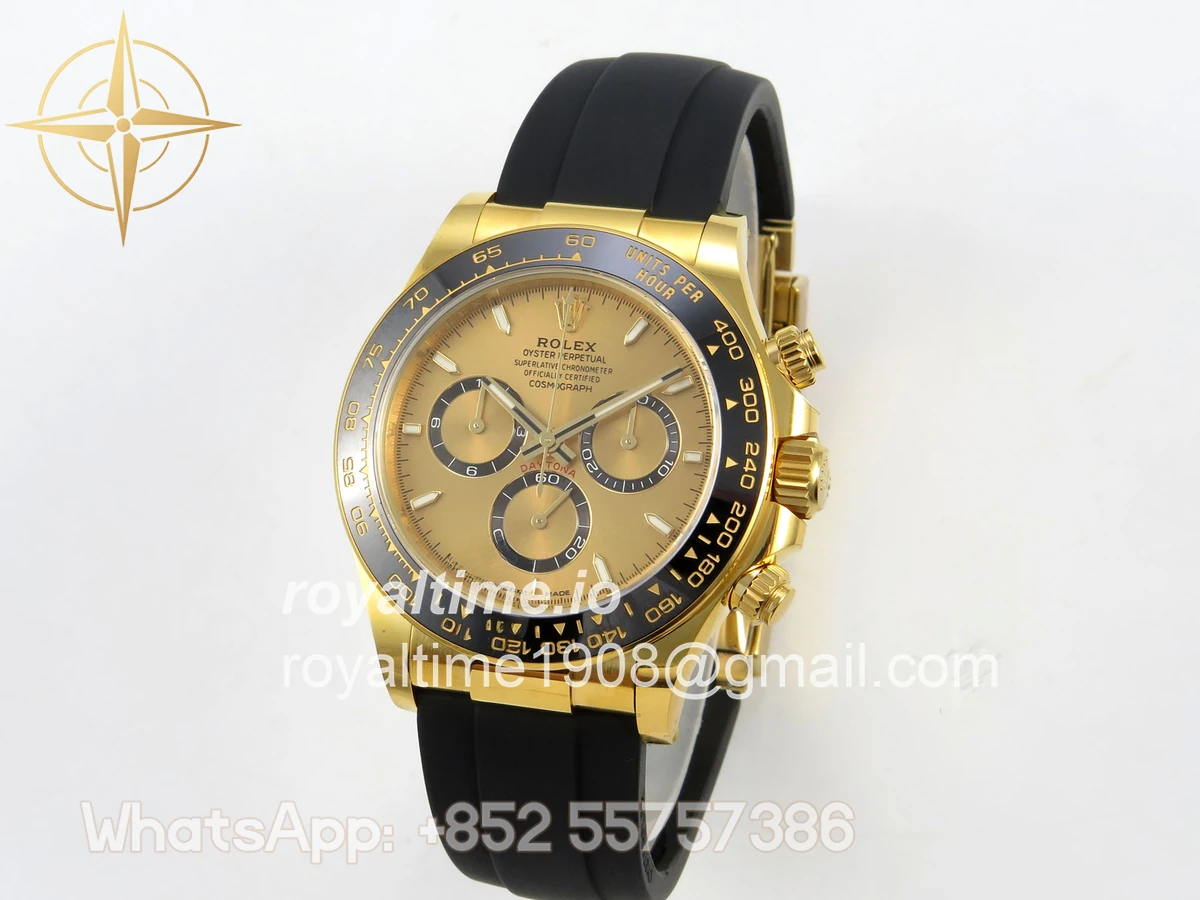 Rolex Daytona 126518 ARF YG Dial on Oysterflex Strap DD4131 V2 (Weighted) - Image 4