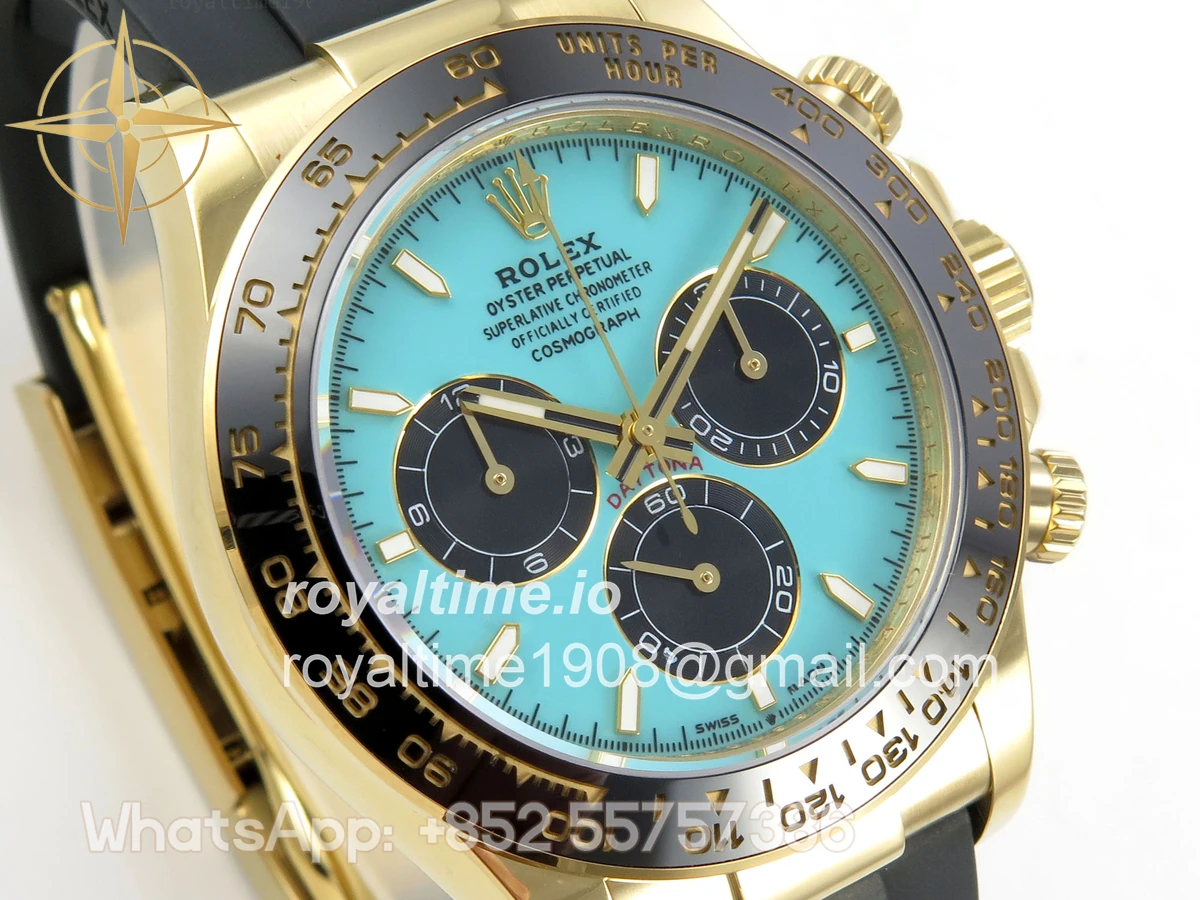 Rolex Daytona 126518 AVF Tiffany Blue Dial on Oysterflex Strap DD4131 (Mod) - Image 4