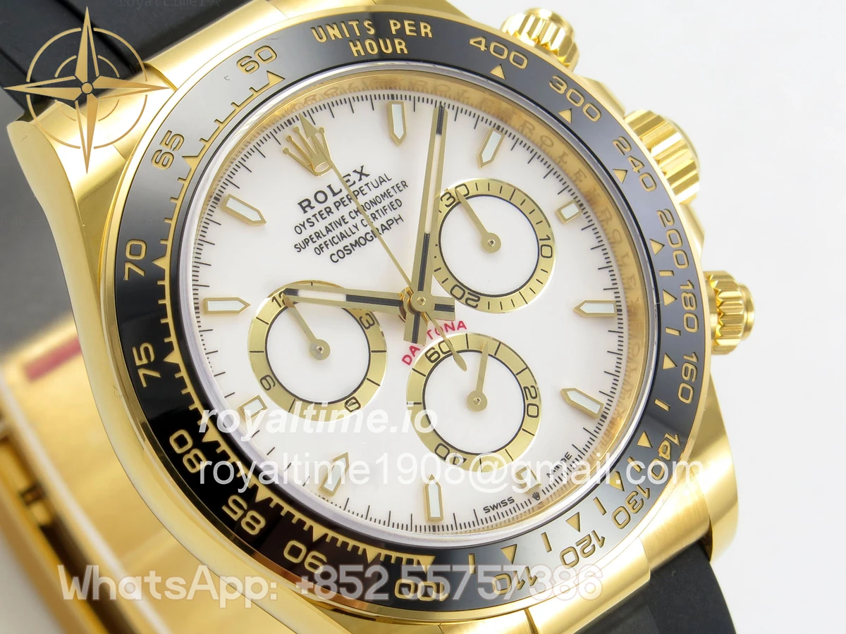 Rolex Daytona 126518 BTF White Dial on Oysterflex Strap DD4131 (Weighted) 162g - Image 4