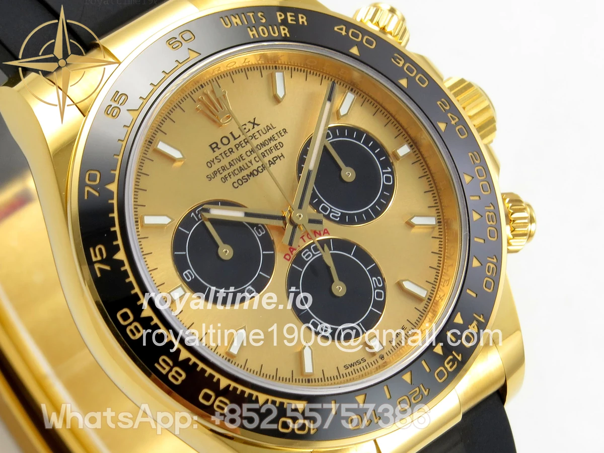 Rolex Daytona 126518 BTF YG/Black Dial on Oysterflex Strap DD4131 (Weighted) 162g - Image 4