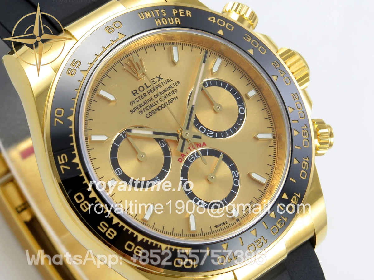 Rolex Daytona 126518 BTF YG Dial on Oysterflex Strap DD4131 (Weighted) 162g - Image 4