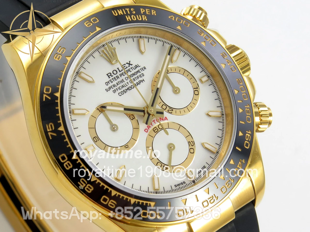 Rolex Daytona 126518 QF White Dial on Oysterflex Strap JH4131 V18 (Free Sprung) Weighted 157g - Image 4