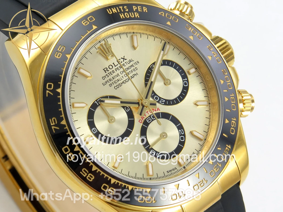 Rolex Daytona 126518 QF YG Dial on Oysterflex Strap JH4131 V18 (Free Sprung) Weighted 157g - Image 4