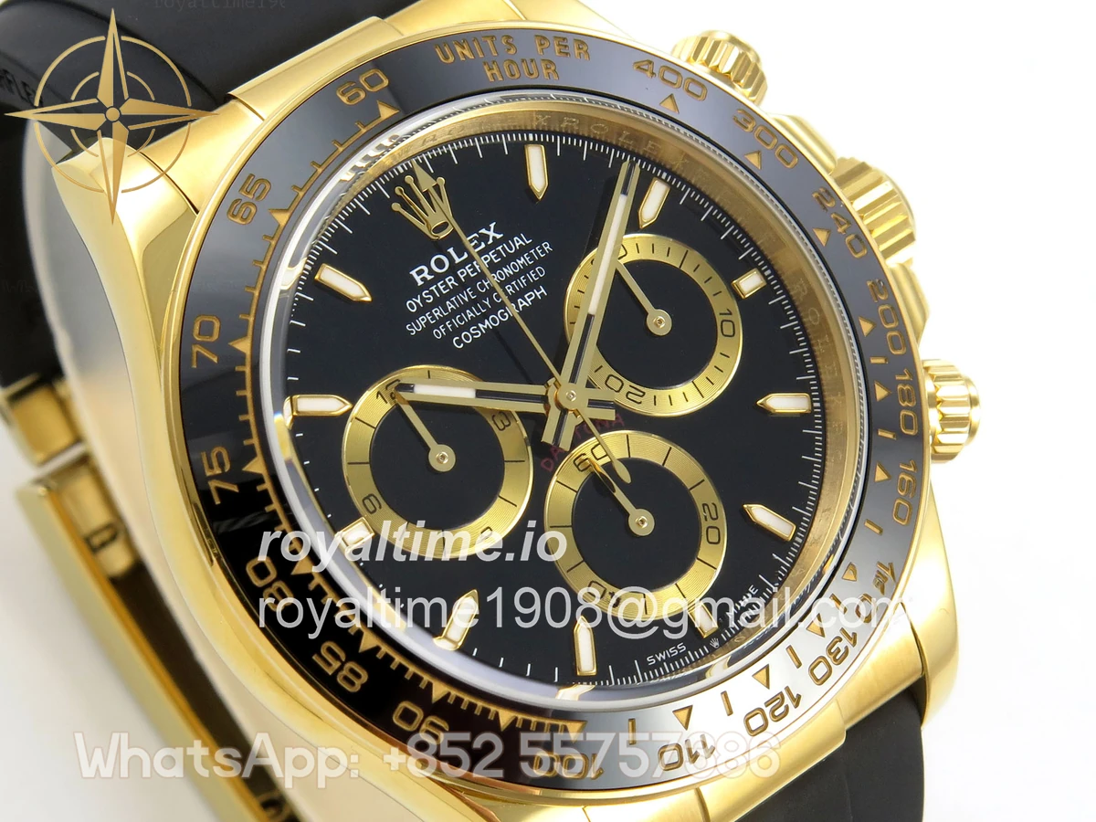 Rolex Daytona 126518 TMF Black Stick Dial on Oysterflex Strap DD4131(162g) - Image 4