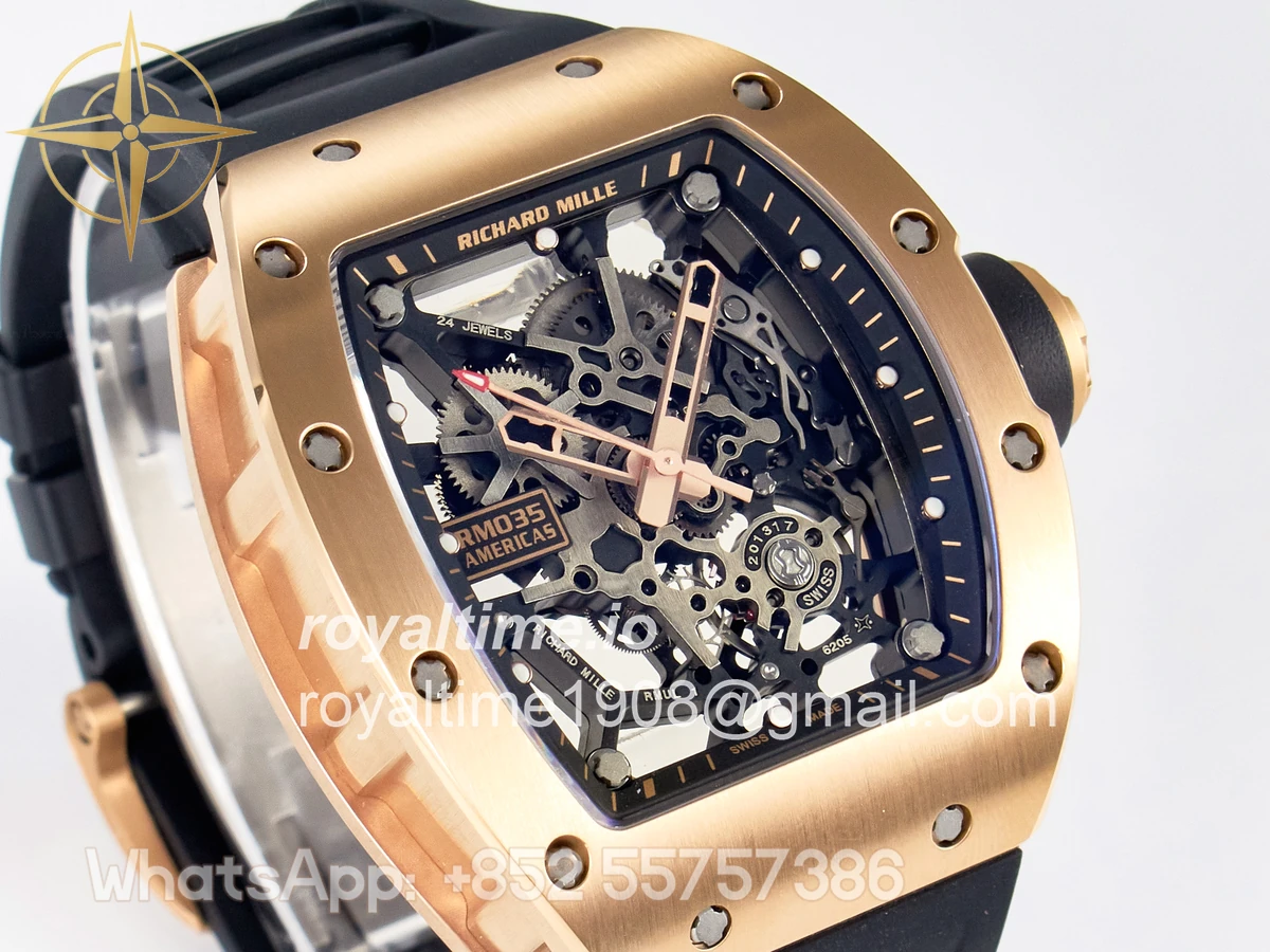 Richard Mille RM035-02 RG SONIC Skeleton Dial on Black Rubber Strap RMUL1 - Image 4