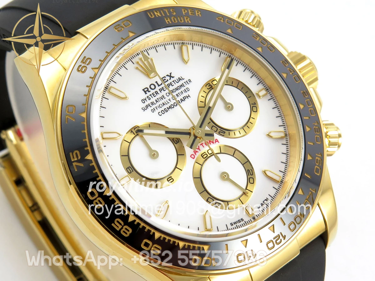 Rolex Daytona 126518 TMF White Dial on Oysterflex Strap DD4131(162g) - Image 4