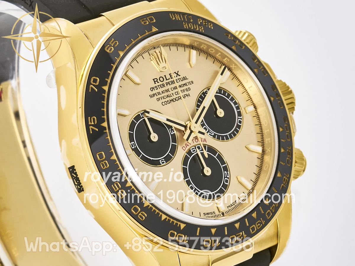 Rolex Daytona 126518 TMF YG/Black Dial on Oysterflex Strap DD4131 - Image 4