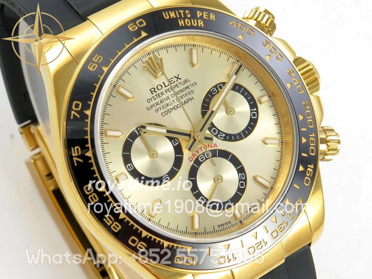 Rolex Daytona 126518 UFO YG Stick Dial on Oysterflex Strap UF4131 - Image 4