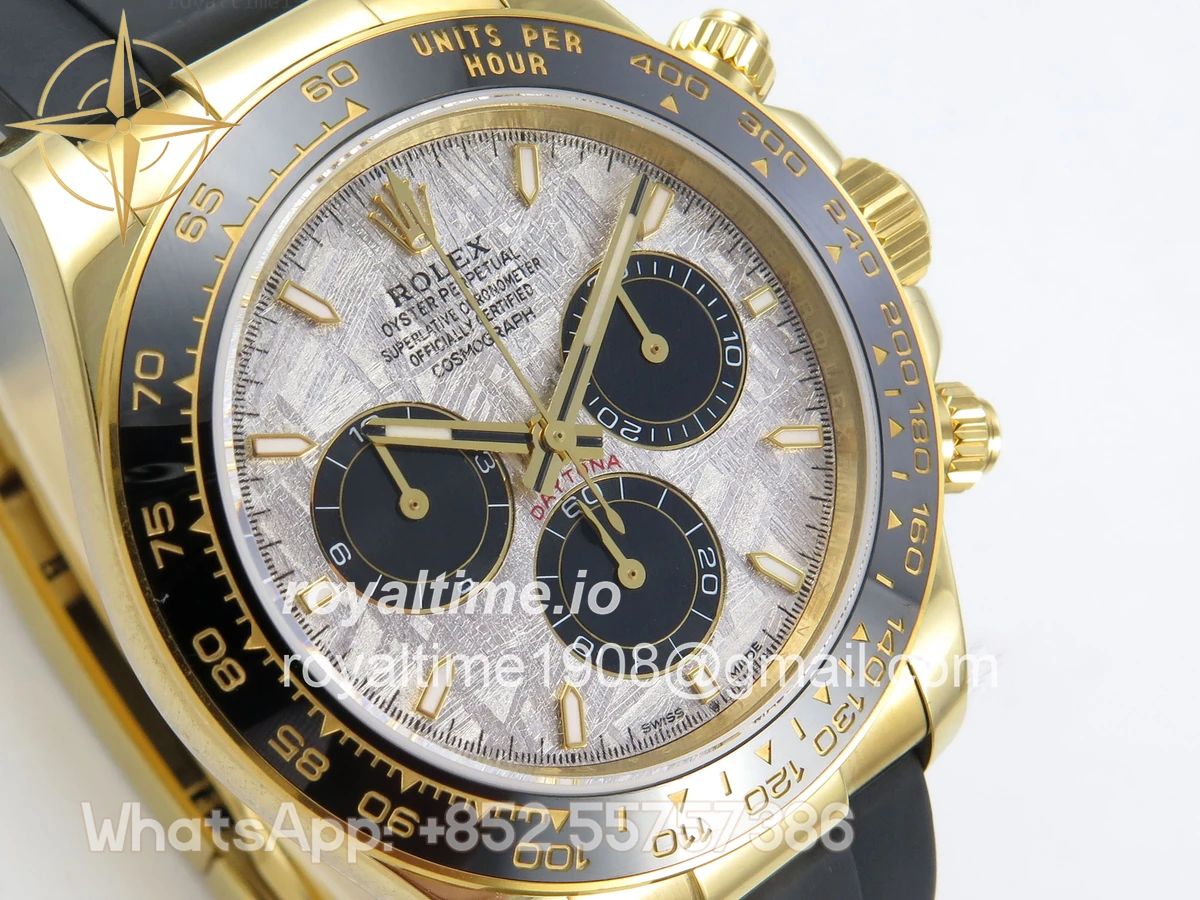 Rolex Daytona 126518 YG 3CF Meteorite Dial on Oysterflex Strap DD4131 (Gain Weight) - Image 4