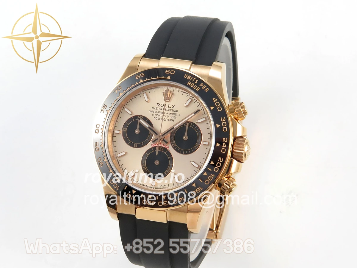Rolex Daytona 126515 RG Clean Plus 904L Steel RG/Black Dial on Oysterflex Strap DD4131 - Image 4