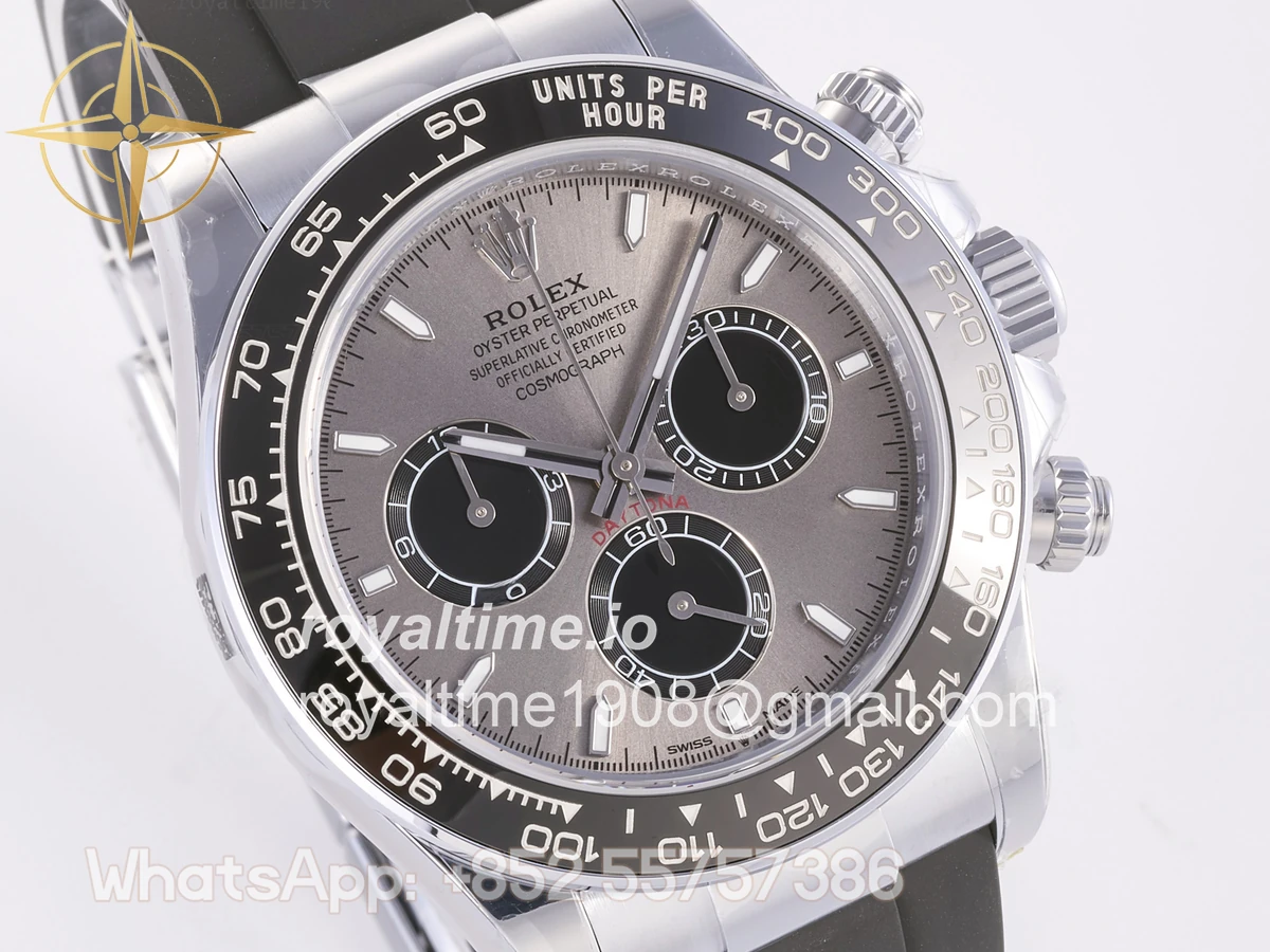 Rolex Daytona 126519 3BF Gray/Black Dial Sticks Markers on Oysterflex Strap Weighted 160g - Image 4