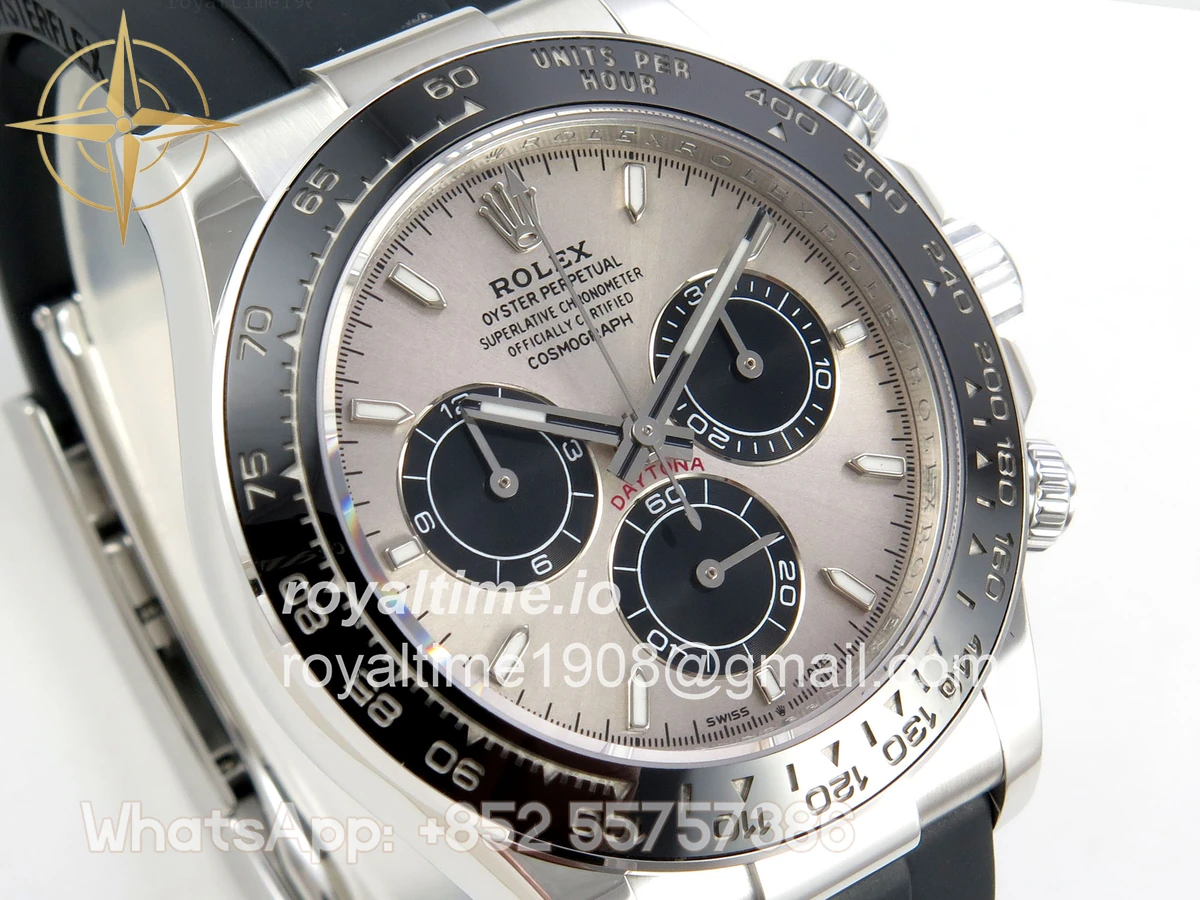 Rolex Daytona 126519 AVF Gray/Black Dial on Oysterflex Strap DD4131 (Mod) - Image 4