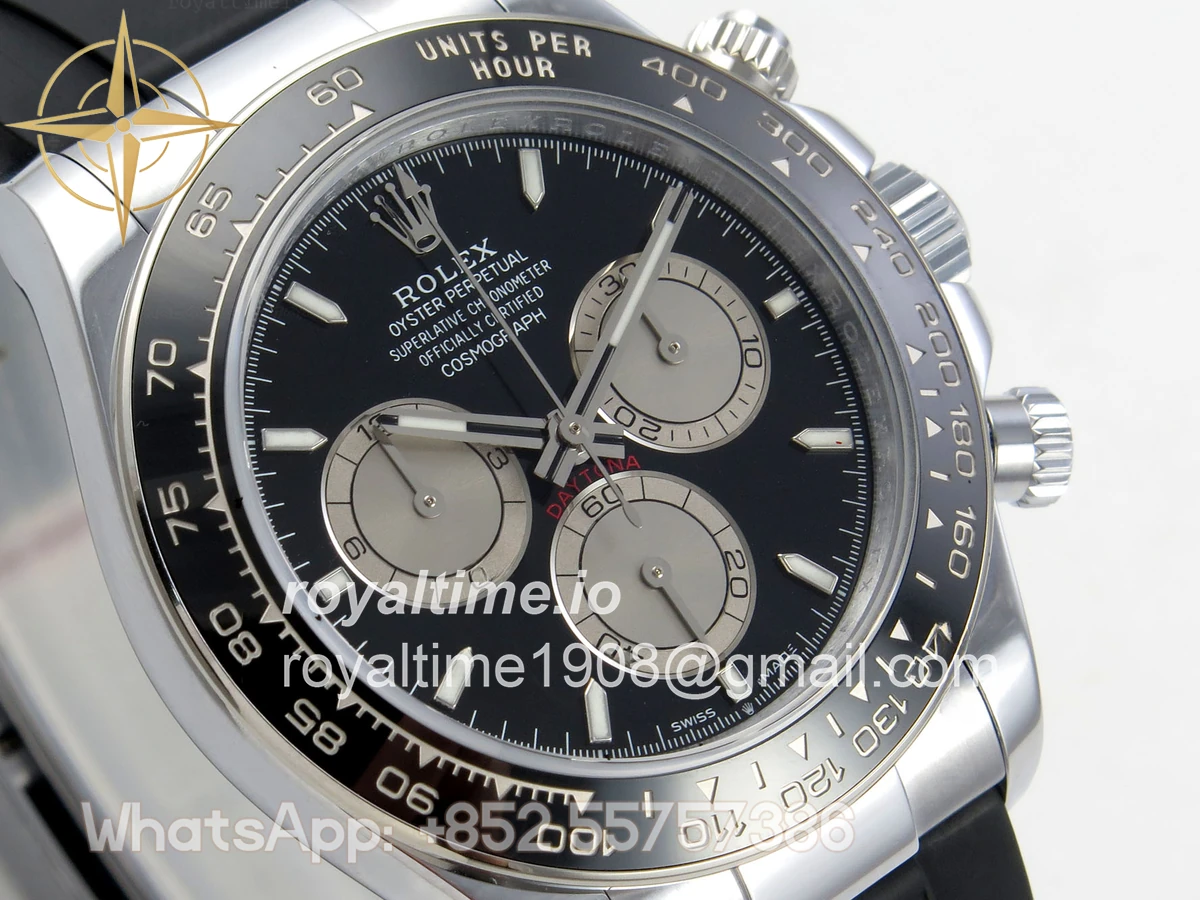 Rolex Daytona 126519 QF Black/Silver Dial on Oysterflex Strap JH4131 V18 (Free Sprung) Weighted 157g - Image 4