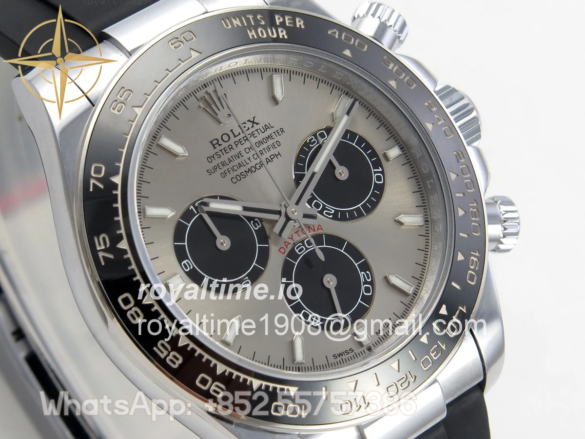 Rolex Daytona 126519 QF Gray/Black Dial on Oysterflex Strap JH4131 V18 (Free Sprung) Weighted 157g - Image 4