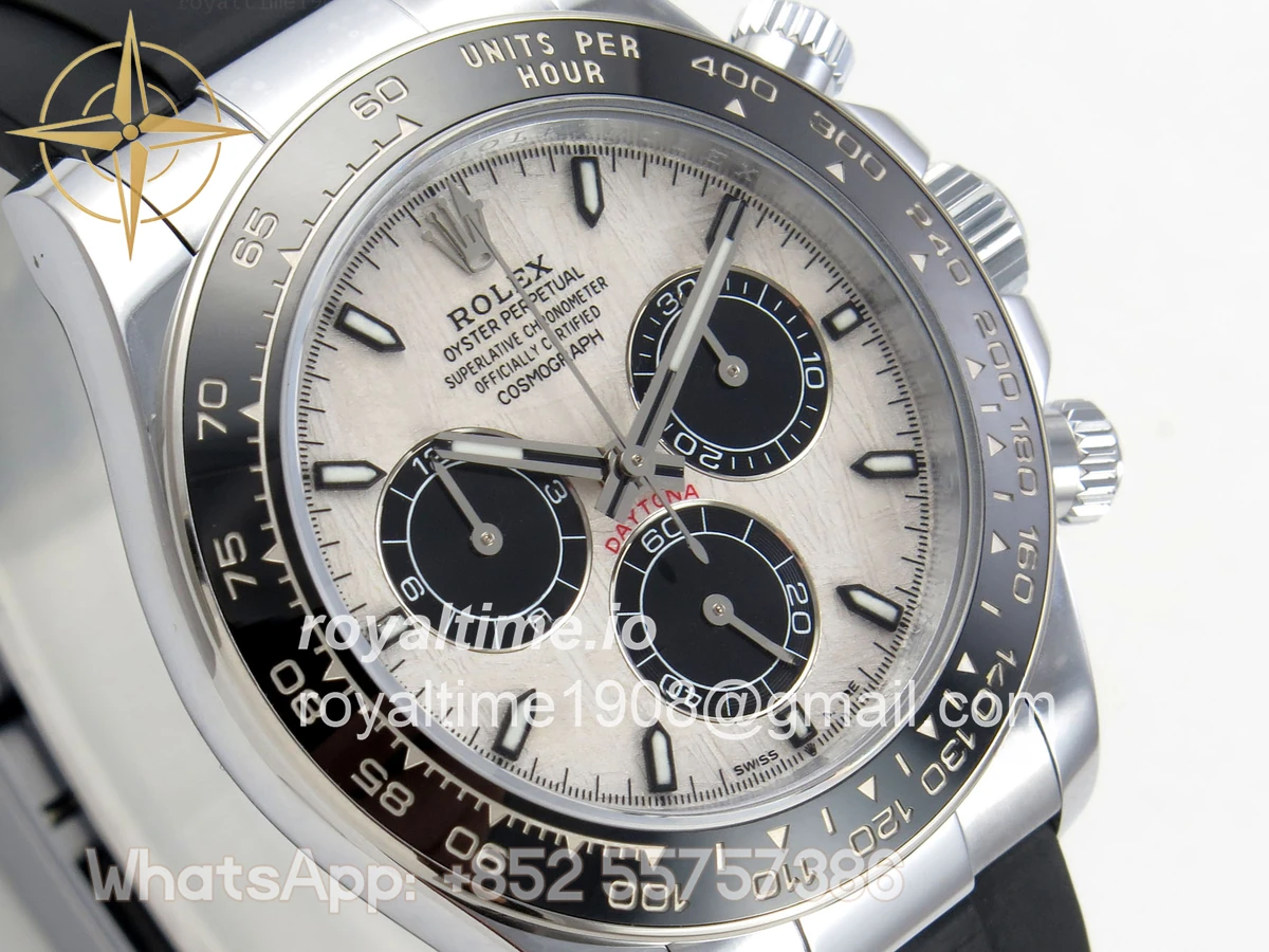 Rolex Daytona 126519 QF Meteorite Dial on Oysterflex Strap JH4131 V18 Weighted (Free Sprung) Weighted 157g - Image 4