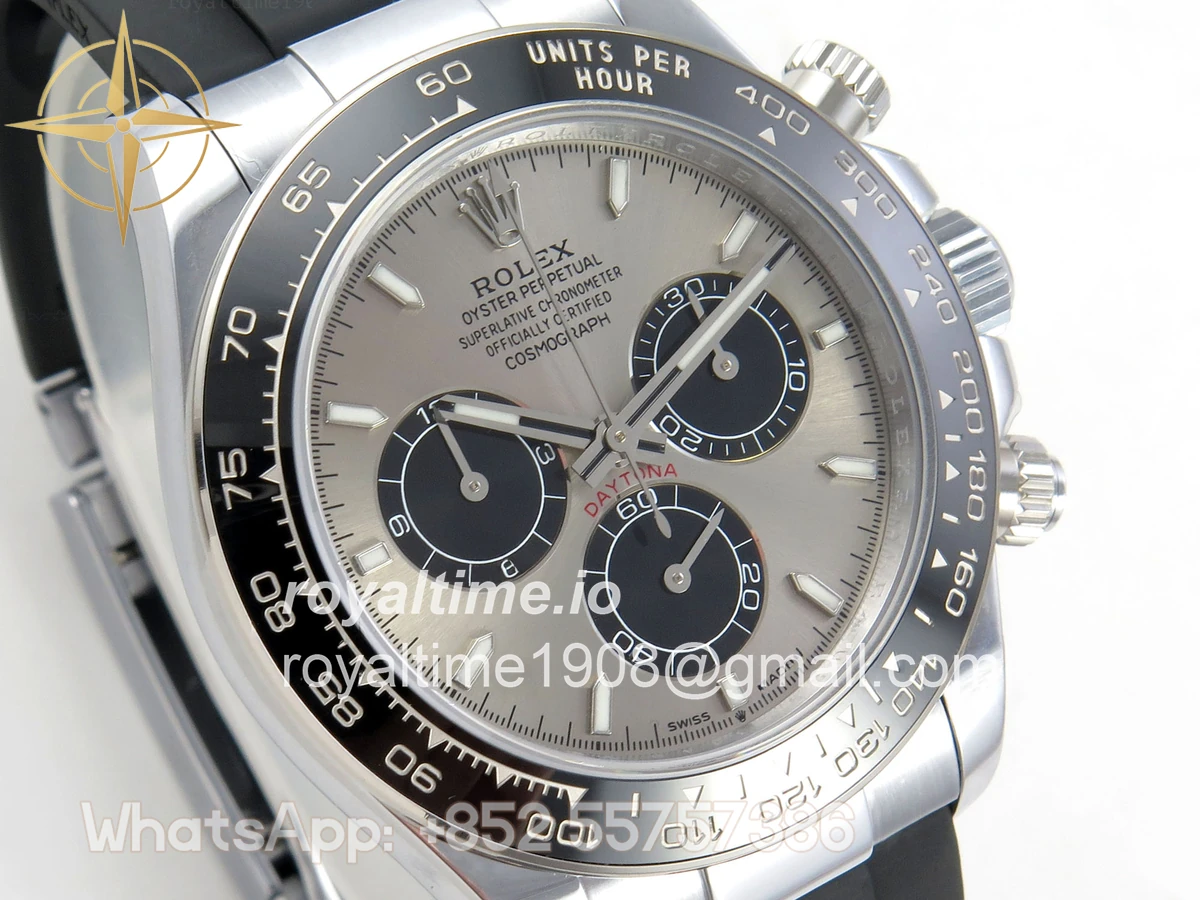 Rolex Daytona 126519 SS UFO 11:1 904L Steel Silver/Black Dial on SS Bracelet UF4131 (Free Sprung) - Image 4