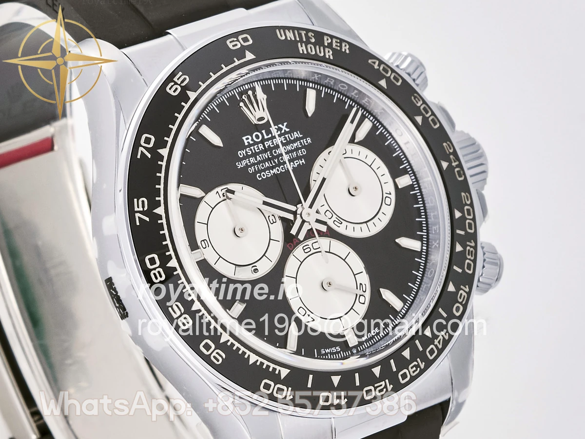 Rolex Daytona 126519 TMF Black/Silver Dial on Oysterflex Strap DD4131 - Image 4