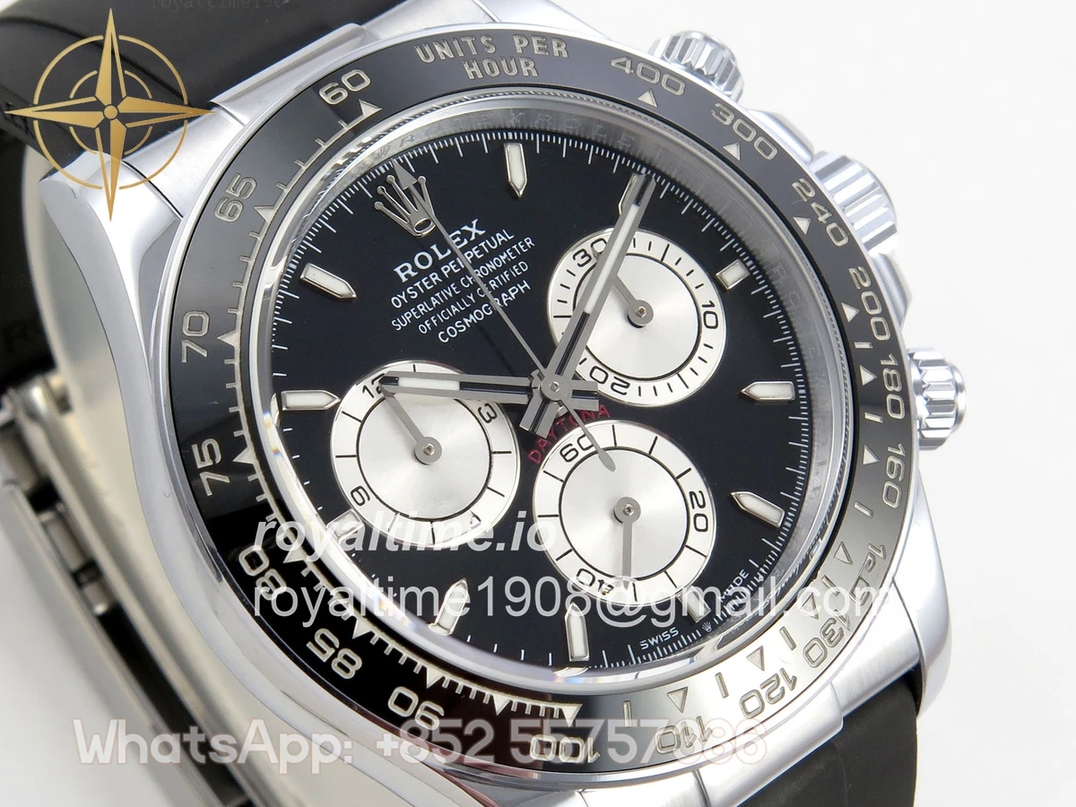 Rolex Daytona 126519 TMF Black/Silver Dial on Oysterflex Strap DD4131(162g) - Image 4