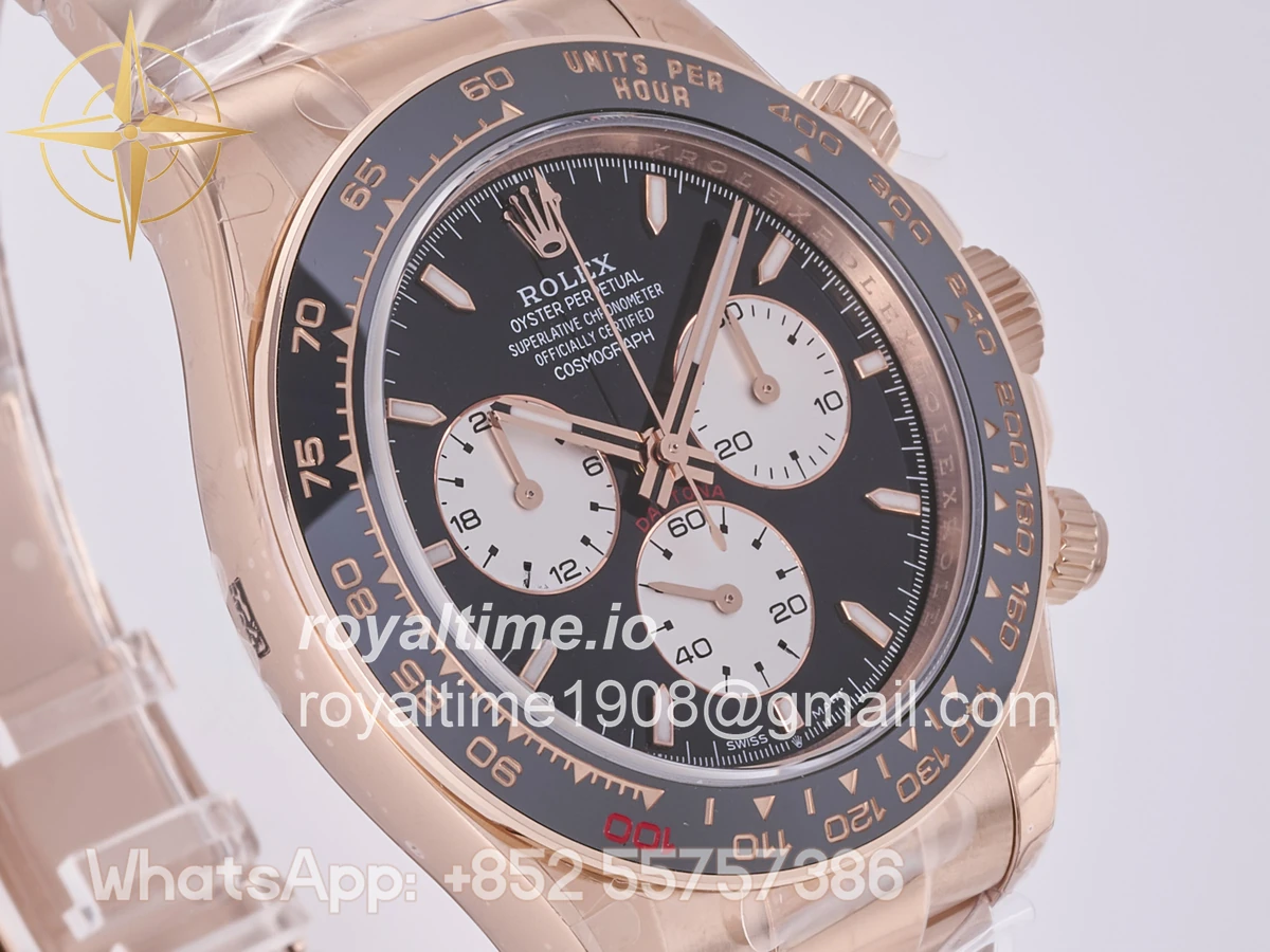 Rolex Daytona 126525 LN Le Mans QF on RG Bracelet JH4132 Free Sprung (Weighted) 175g - Image 4