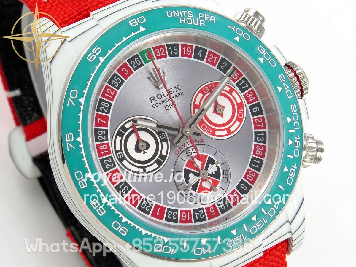 Rolex Daytona DIW White Carbon "LUCKY PLAYER QF" DIWF DD4801 - Image 4