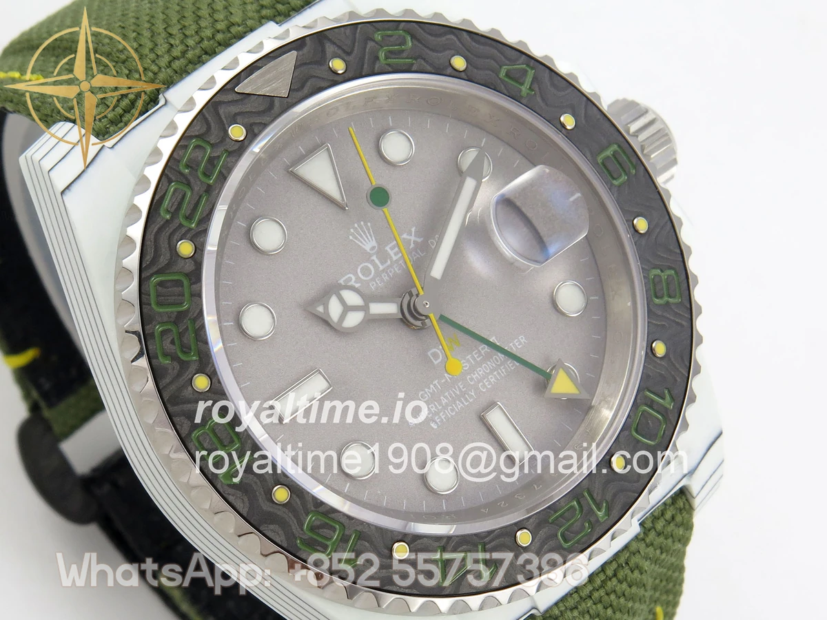Rolex GMT Master DiW "VERDANT GRAY" DIWF on Green Nylon Strap VR3285 - Image 4