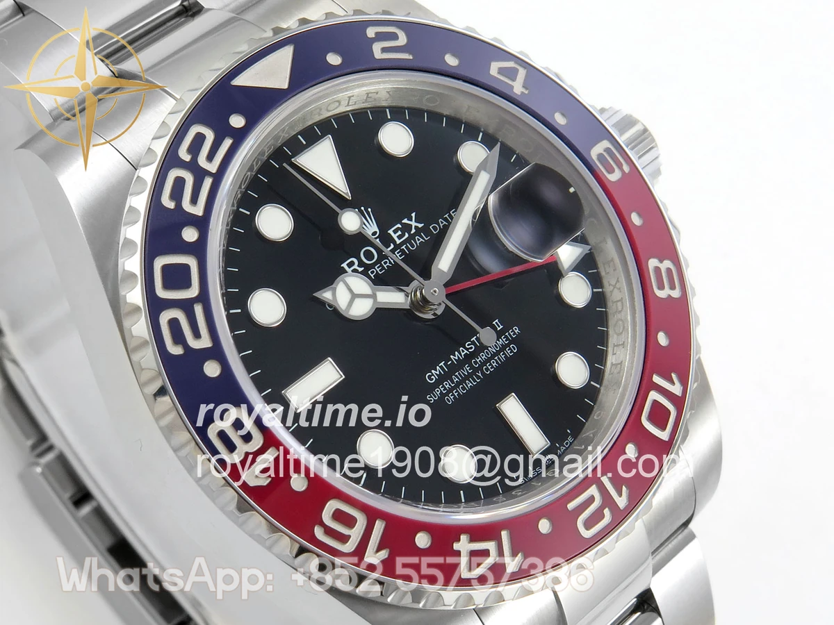 Rolex GMT-Master II 126710 BLRO 904L SS VSF Black Dial On Oyster Bracelet DD3285 CHS V3 - Image 4