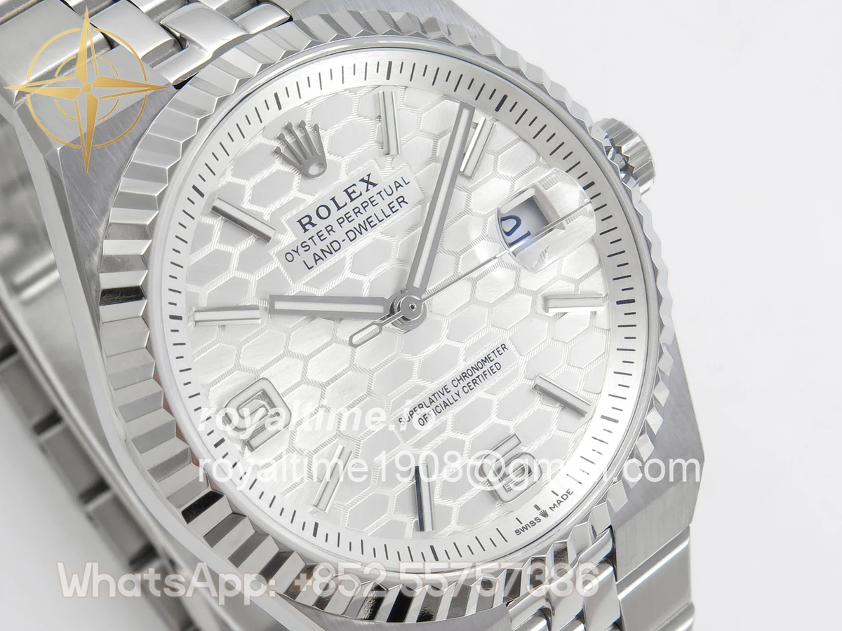 Rolex Land Dweller 127334 DIWF White Dial on SS Bracelet A7135 - Image 4