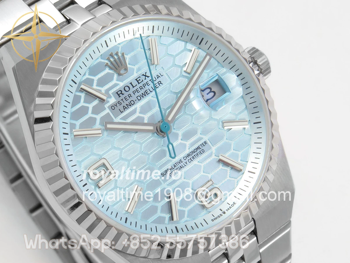 Rolex Land Dweller 127336 DIWF Ice Blue Dial on SS Bracelet A7135 - Image 4