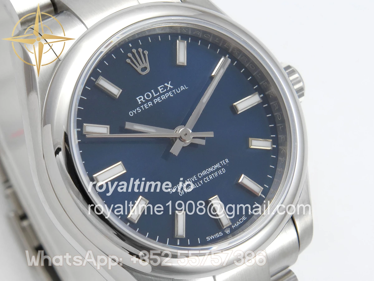 Rolex Oyster Perpetual 31mm 277200 DIWF Deep Blue Dial on SS Bracelet A2232 - Image 4