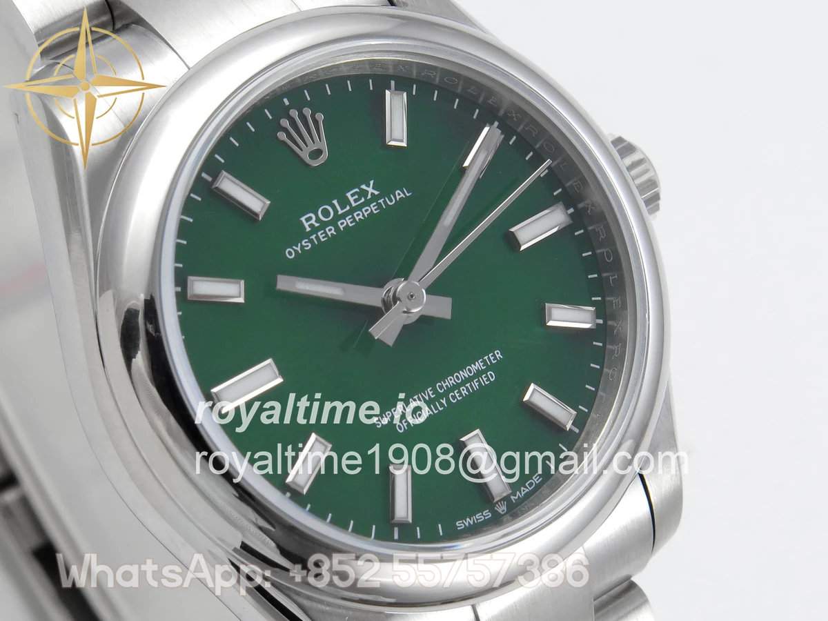 Rolex Oyster Perpetual 31mm 277200 DIWF Green Dial on SS Bracelet A2232 - Image 4