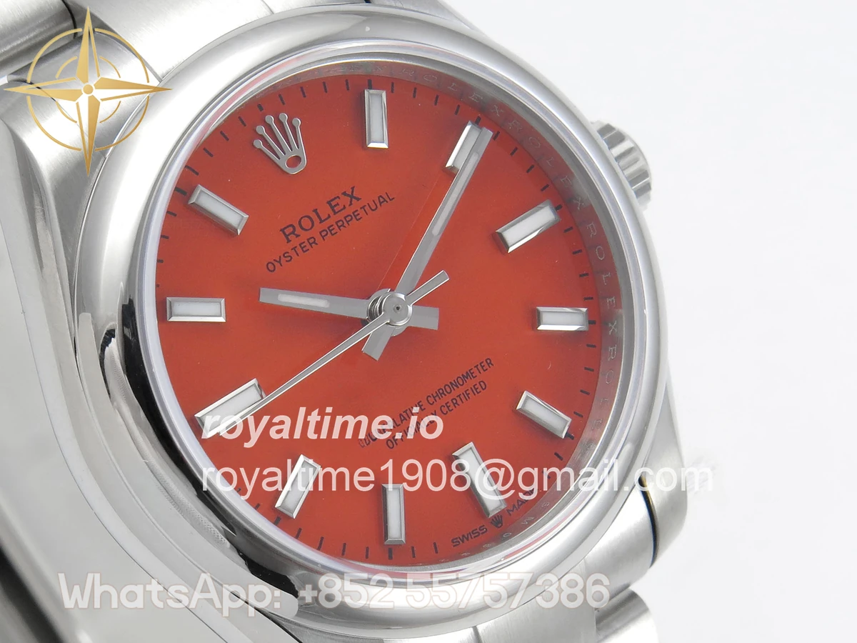 Rolex Oyster Perpetual 31mm 277200 DIWF Orange Dial on SS Bracelet A2232 - Image 4