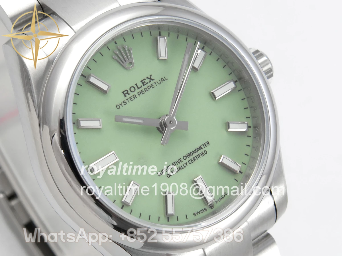 Rolex Oyster Perpetual 31mm 277200 DIWF Pistachio Dial on SS Bracelet A2232 - Image 4