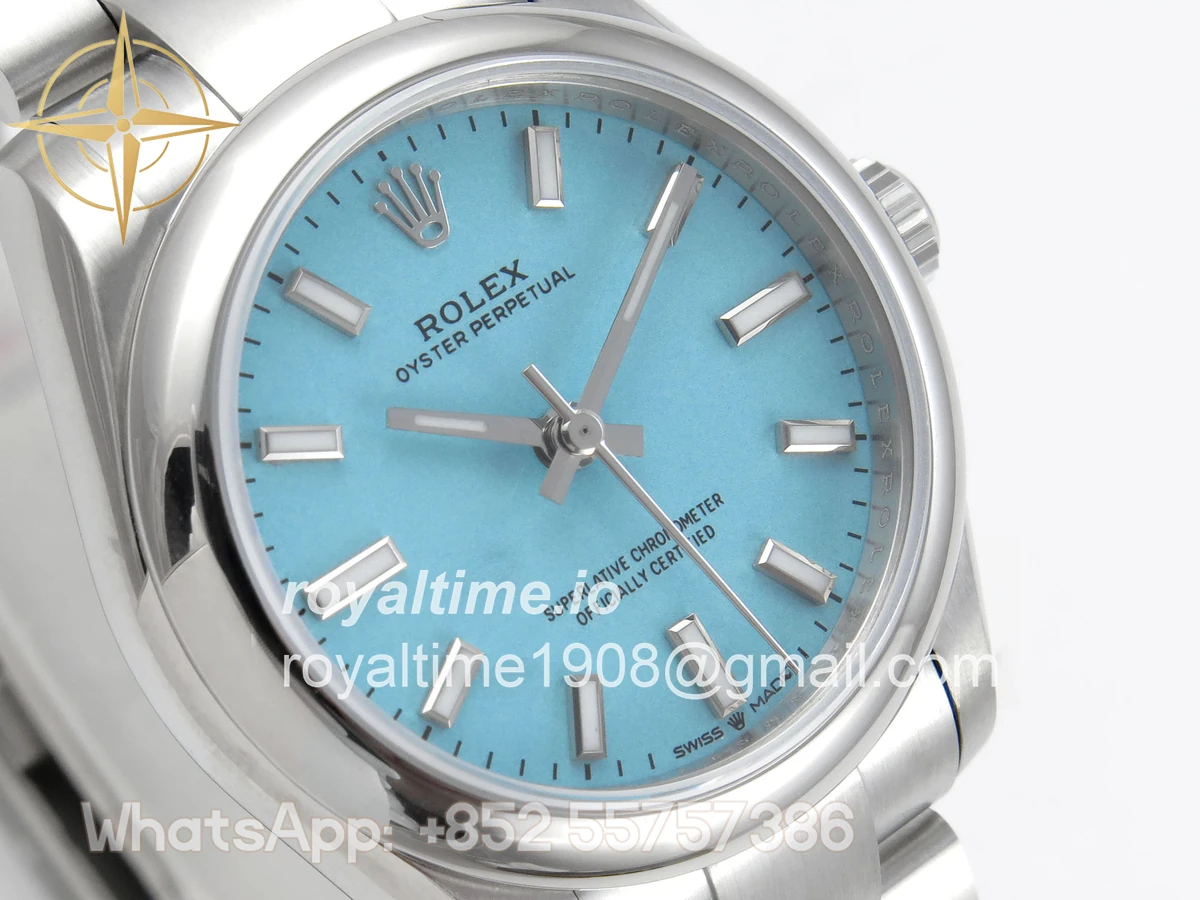 Rolex Oyster Perpetual 31mm 277200 DIWF Turquoise Dial on SS Bracelet A2232 - Image 4