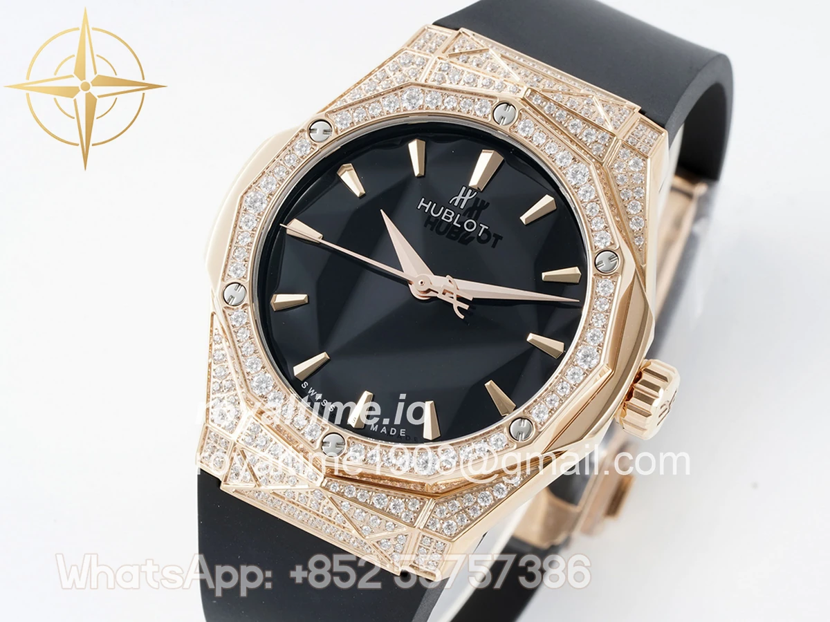 Hublot Classic Fusion Orlinski King Gold Alternative Pave 40mm Black Dial - Image 4