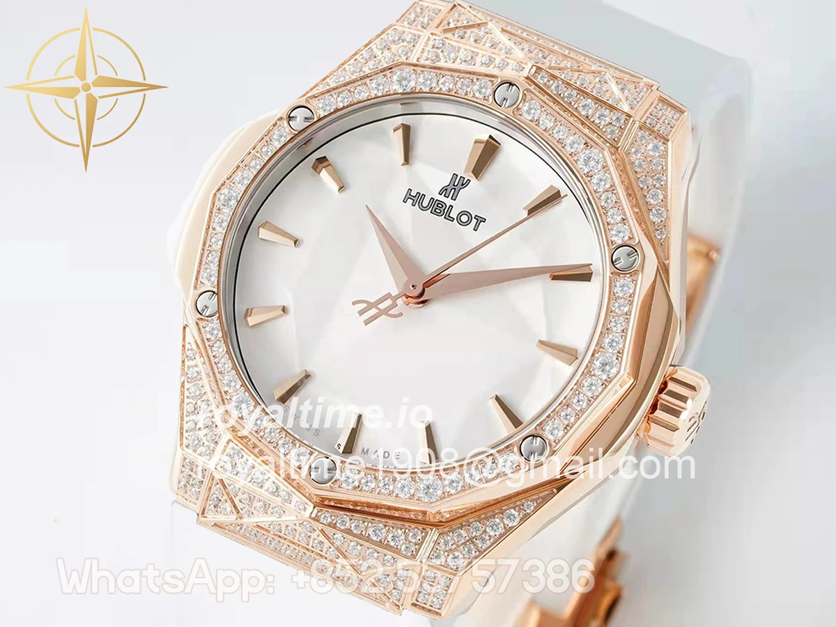 Hublot Classic Fusion Orlinski King Gold Alternative Pave 40mm White Dial - Image 4