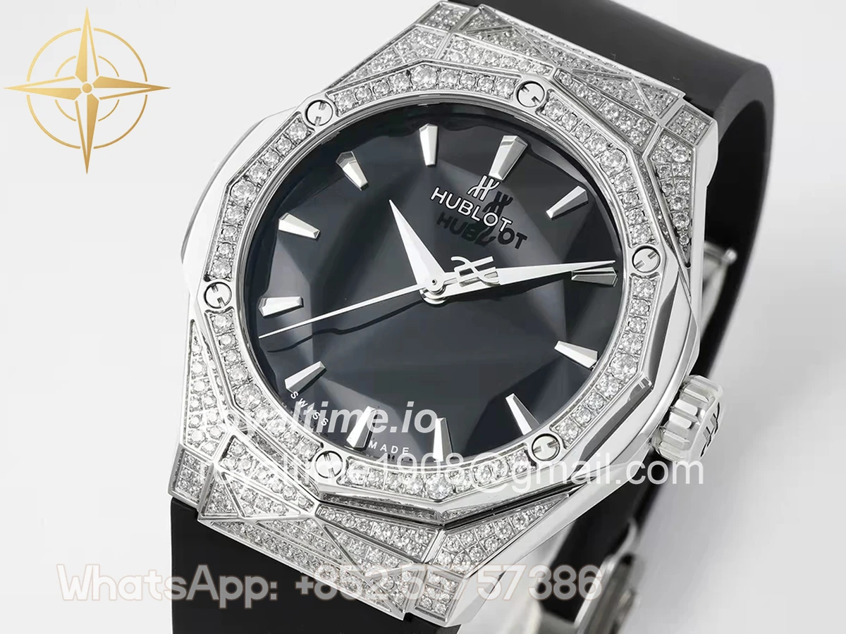 Hublot Classic Fusion Orlinski Titanium Alternative Pave 40mm Black Dial - Image 4