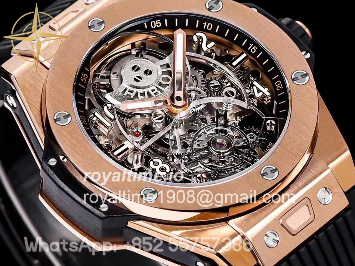 Hublot Classic Fusion Tourbillon 45mm Skeleton Dial in Rose Gold - Image 4