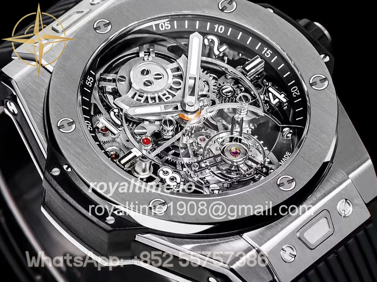 Hublot Classic Fusion Tourbillon 45mm Skeleton Dial in Steel - Image 4