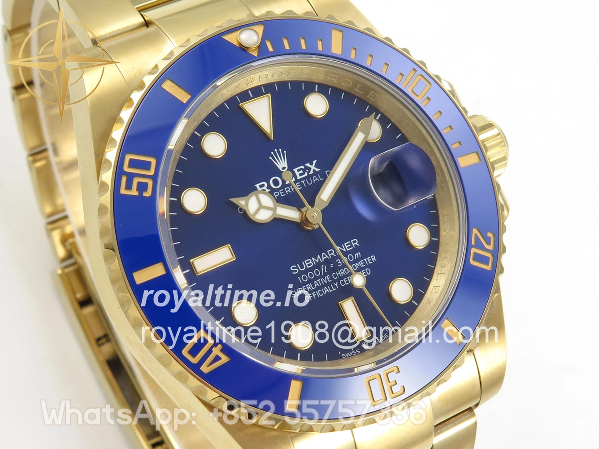 Rolex Submariner 41mm 126618 LB QF Blue Dial on YG Bracelet QF3235 - Image 4