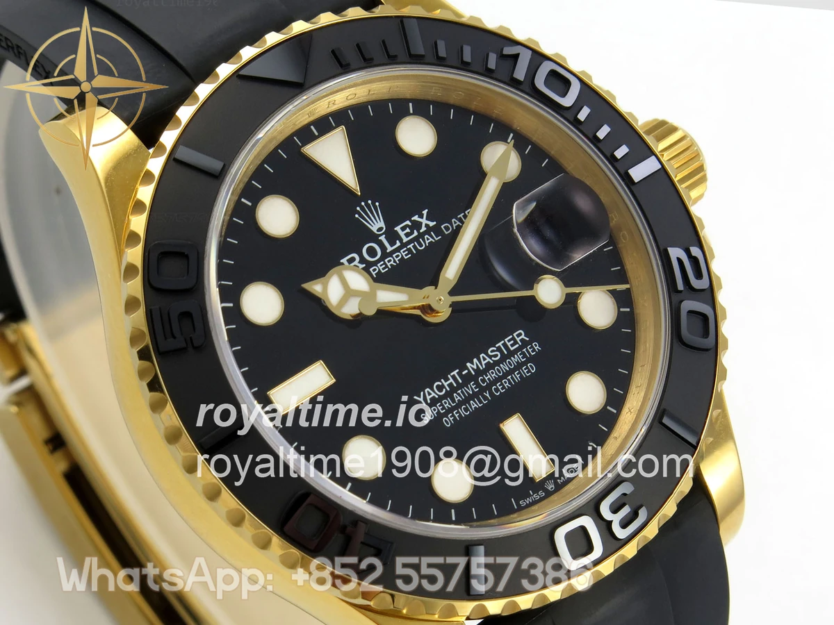 Rolex Yacht-Master 42mm 226658 YG QF on Oysterflex Strap JH3235 V18 (Free Sprung) Weighted 171g - Image 4