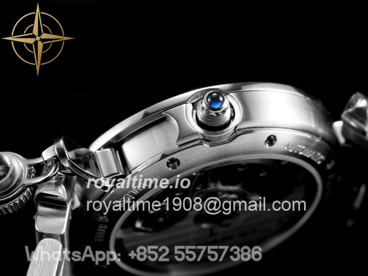 Cartier Pasha de Cartier White Dial 35mm with Diamond Bezel in Steel - Image 4